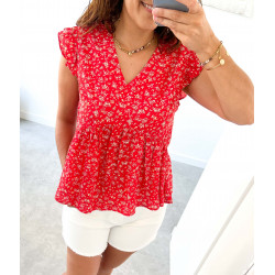 Blusa Flor Roja