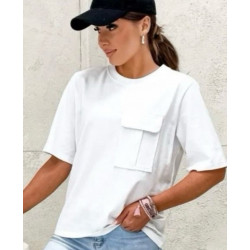 Camiseta Bolsillo Blanca