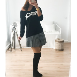 Falda Plisada Gris M