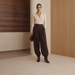 Pantalón Solapa Marron